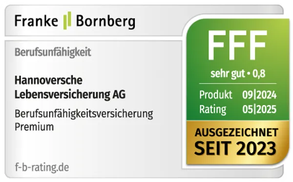 Berufsunfähigkeitsversicherung Franke und Bornberg Premium