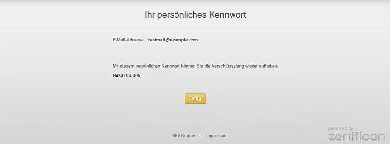 Bestätigung der Passwortwiederherstellung Bestätigung der Passwortwiederherstellung