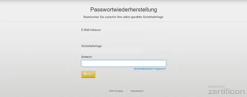 Passwortwiederherstellung Passwortwiederherstellung