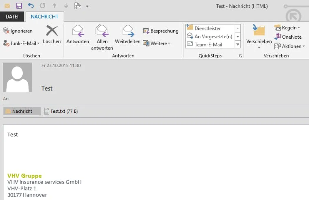 Verschieben von E-Mails in Microsoft Outlook