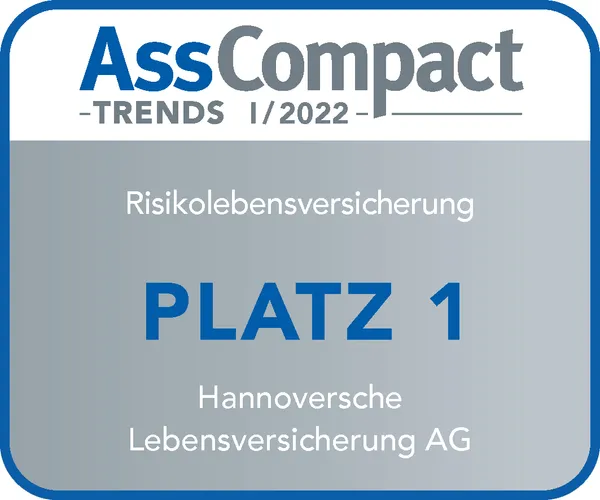 Risikolebensversicherung: Asscompact Trends l/2022 Platz 1