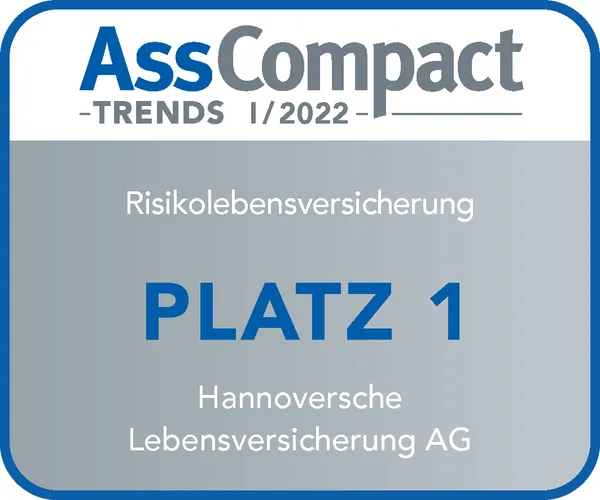 Risikolebensversicherung: Asscompact Trends l/2022 Platz 1