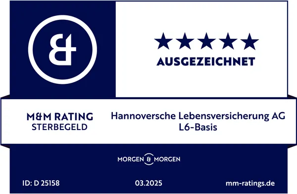 M&M Sterbegeldversicherung L6-Basis Ausgezeichnet