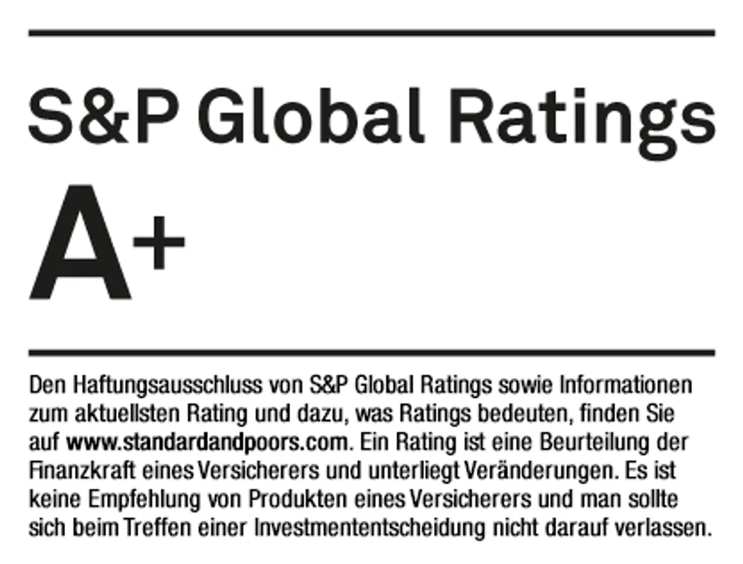 Standard & Poor's (S&P Global Ratings) verbessert Rating für die Hannoversche auf A+.